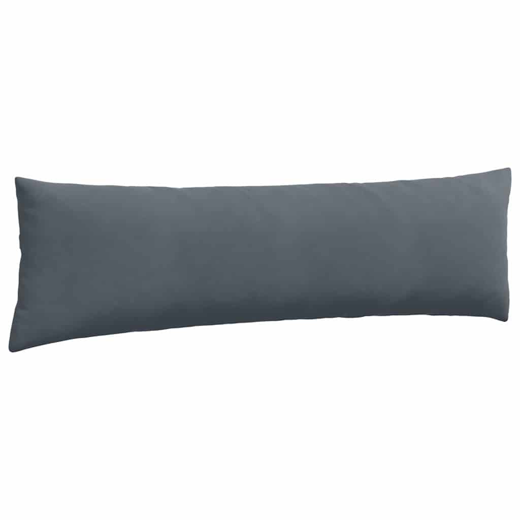 Sofakissen 2 Stück Dunkelgrau 145 x 40 cm Cordstoff