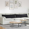 Sofakissen 2 Stück Schwarz 145 x 40 cm Cordstoff