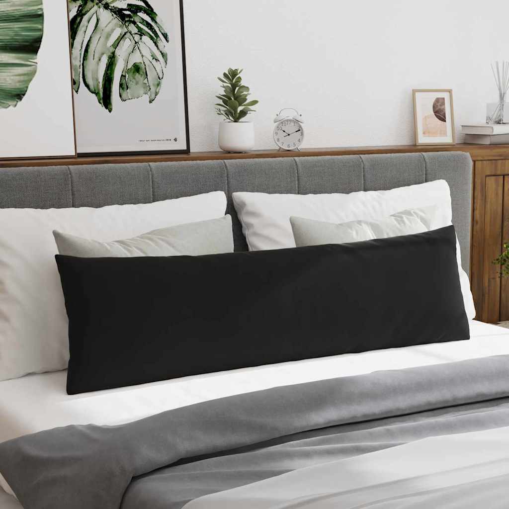 Sofakissen 2 Stück Schwarz 145 x 40 cm Cordstoff