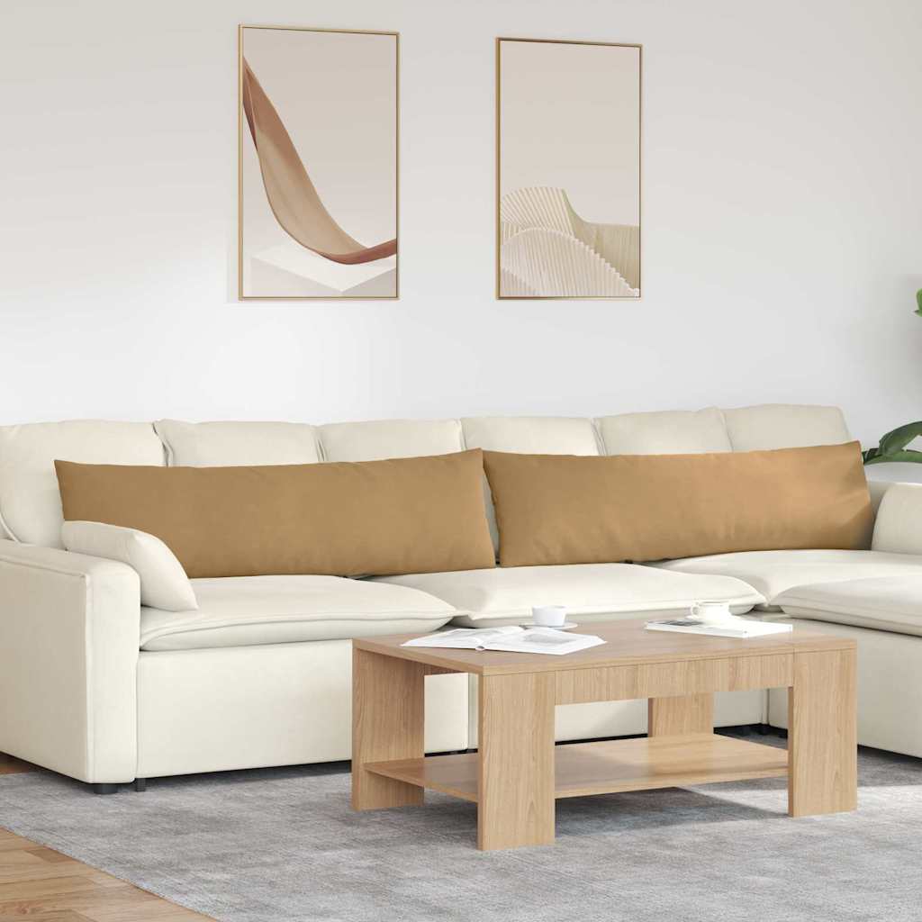Sofakissen 2 Stück Braun 145 x 40 cm Cordstoff