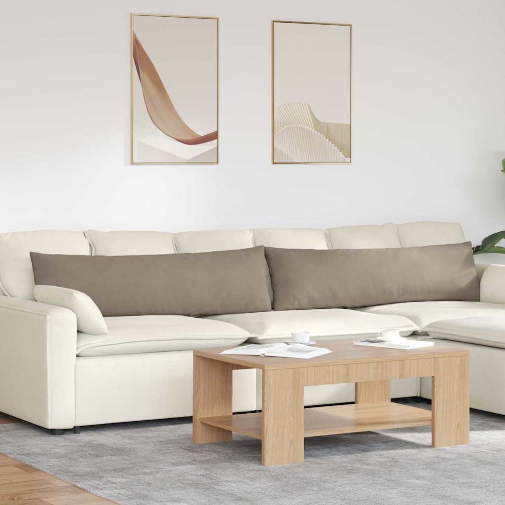 Sofakissen 2 Stück Taupe 145 x 40 cm Stoff