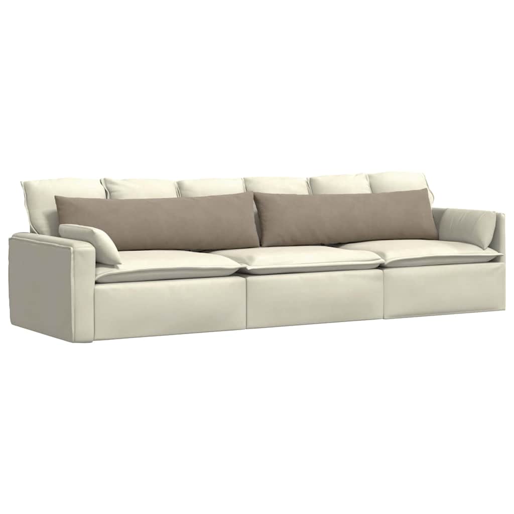 Sofakissen 2 Stück Taupe 145 x 40 cm Stoff