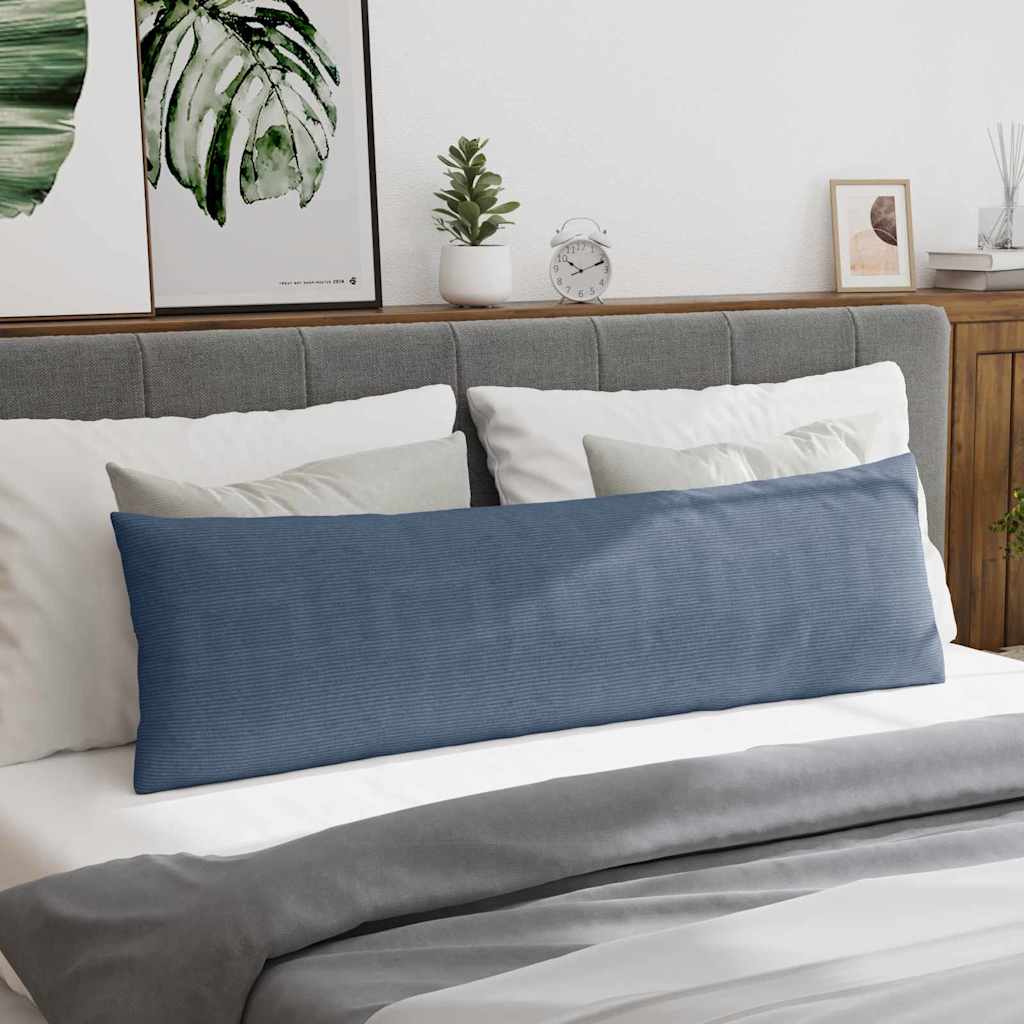 Sofakissen 2 Stück Blau 145 x 40 cm Cordstoff