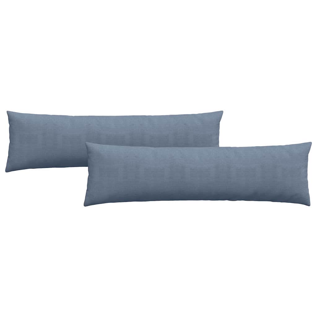 Sofakissen 2 Stück Blau 145 x 40 cm Cordstoff