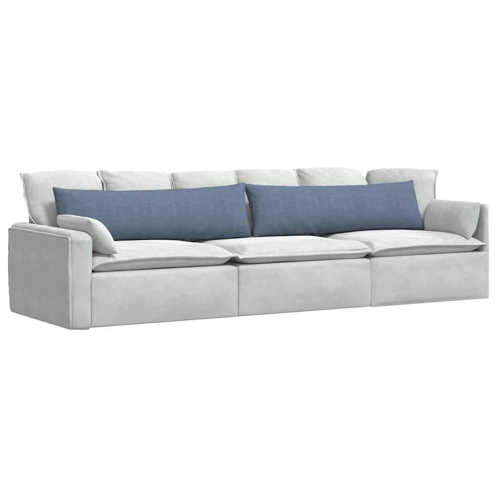 Sofakissen 2 Stück Blau 145 x 40 cm Cordstoff