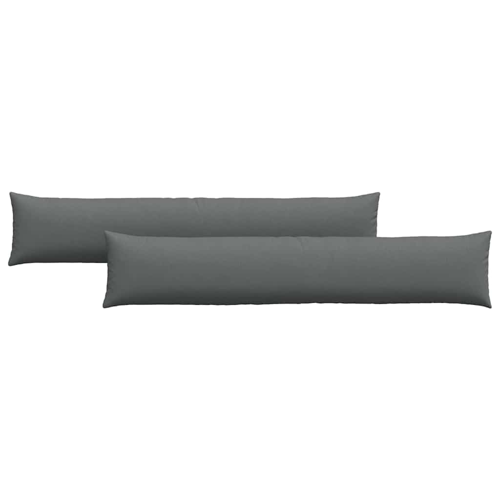 Sofakissen 2 pcs Dunkelgrau 200 x 40 cm Stoff