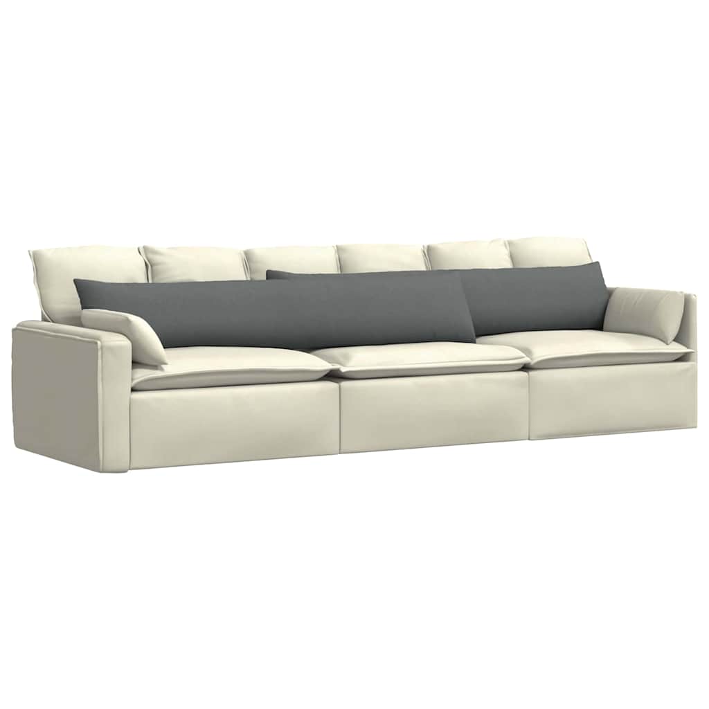 Sofakissen 2 pcs Dunkelgrau 200 x 40 cm Stoff