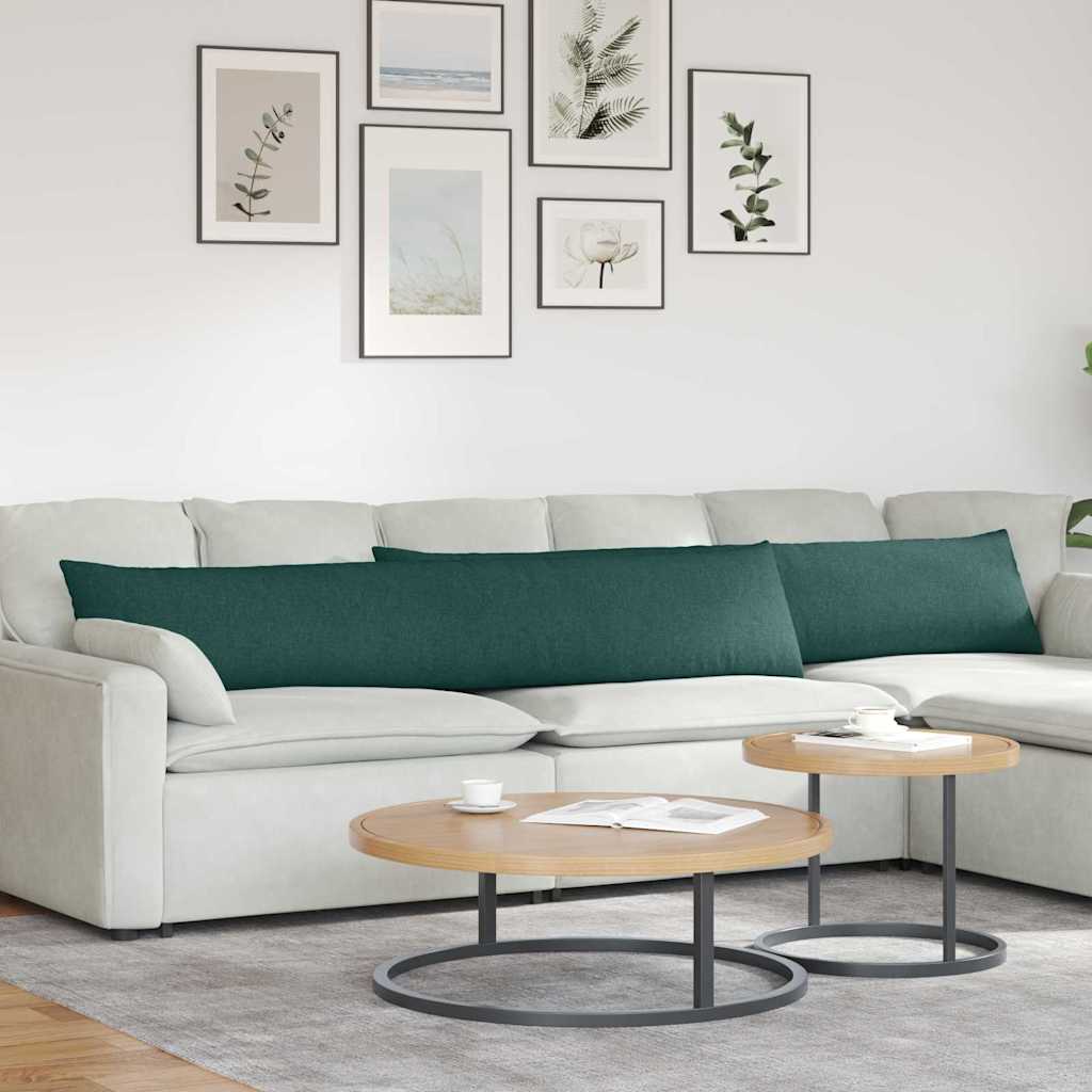 Sofakissen 2 pcs Dunkelgrün 200 x 40 cm Stoff