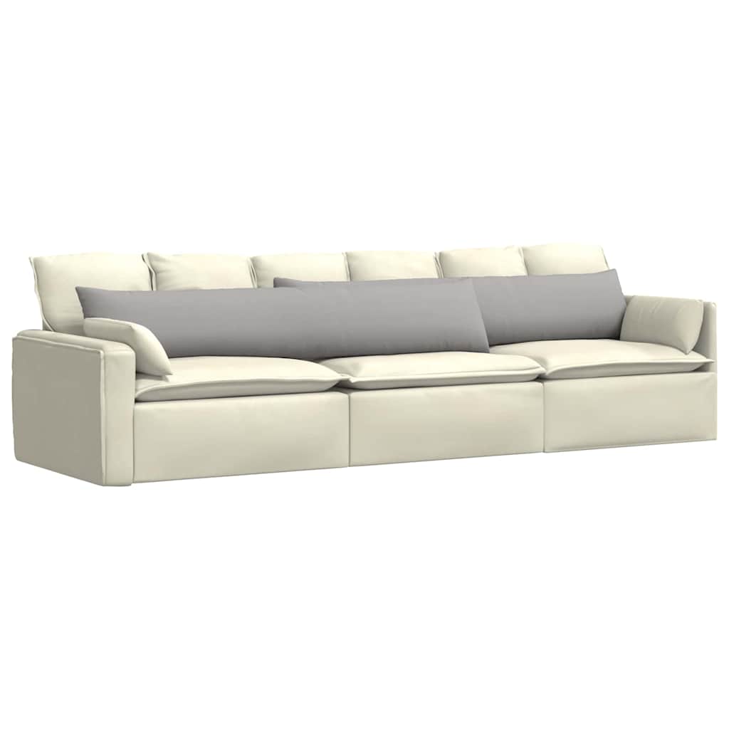 Sofakissen 2 pcs Wolkengrau 200 x 40 cm Stoff