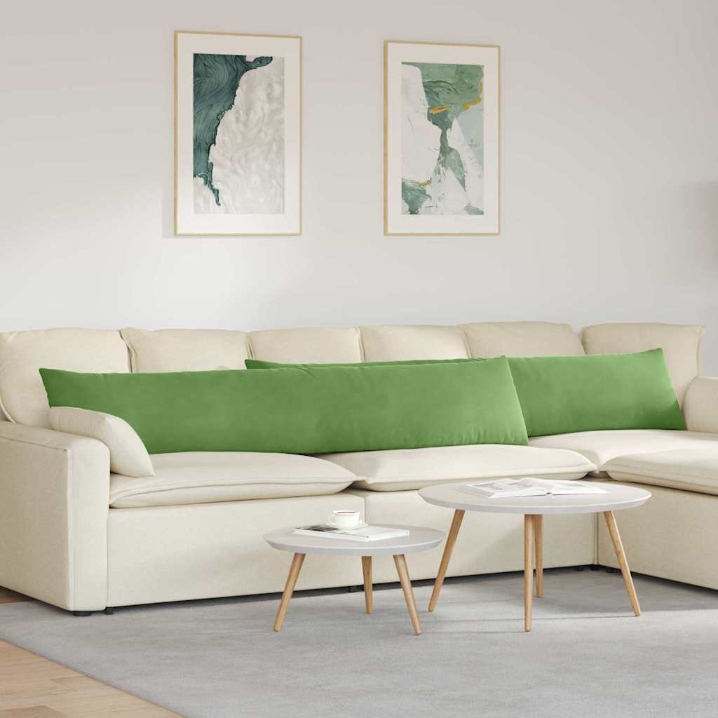 Sofakissen 2 Stück Hellgrün 200 x 40 cm Cordstoff