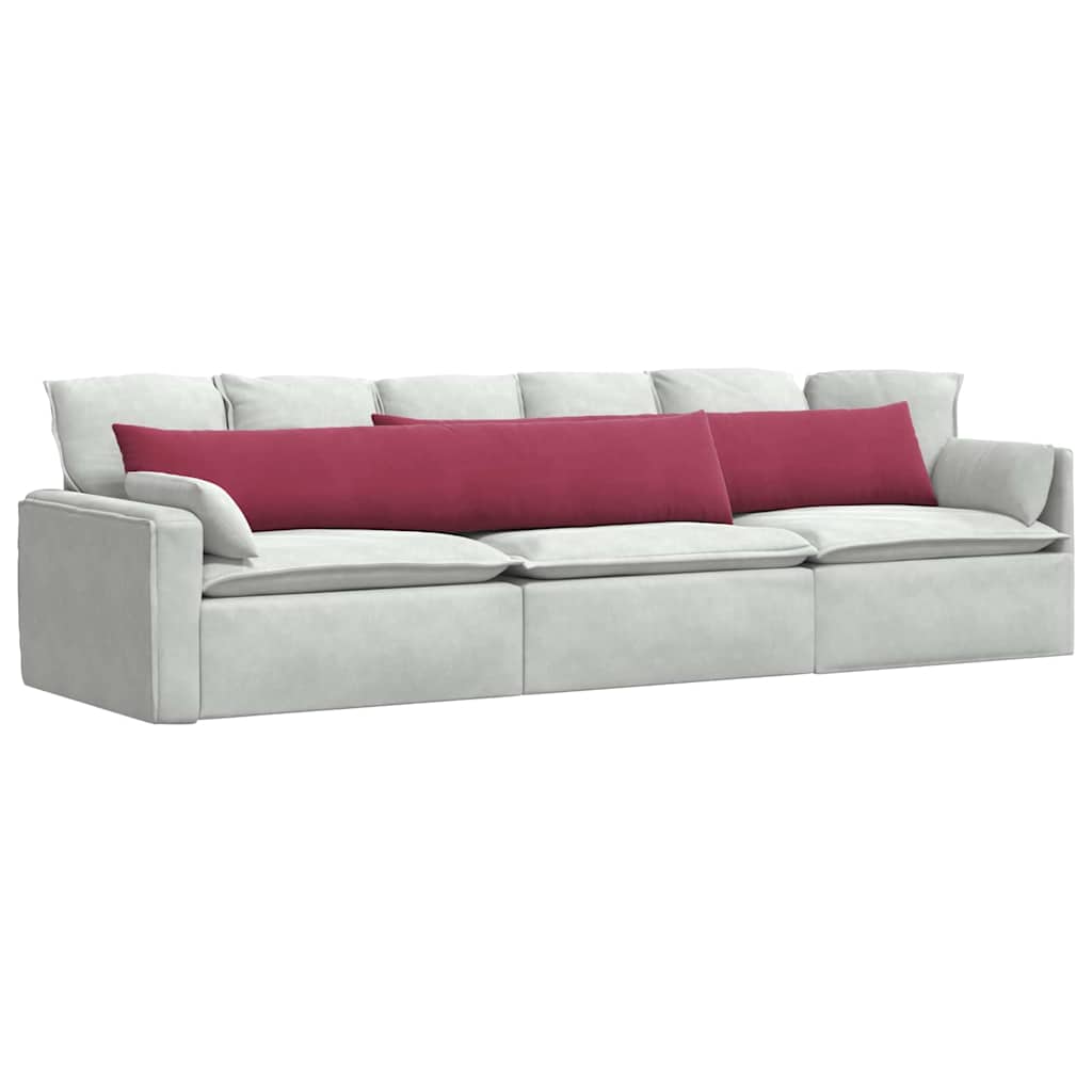 Sofakissen 2 Stück Weinrot 200 x 40 cm Cordstoff