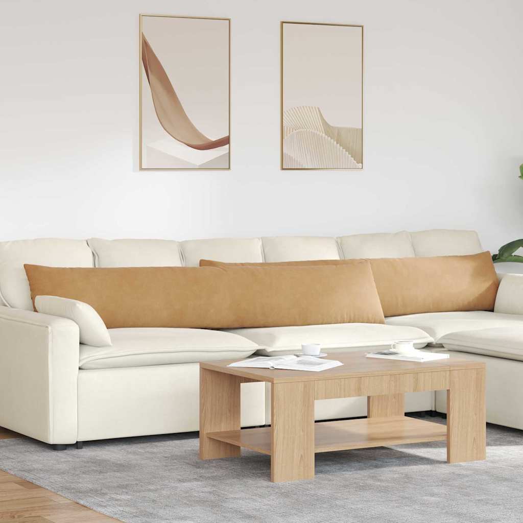 Sofakissen 2 Stück Braun 200 x 40 cm Cordstoff