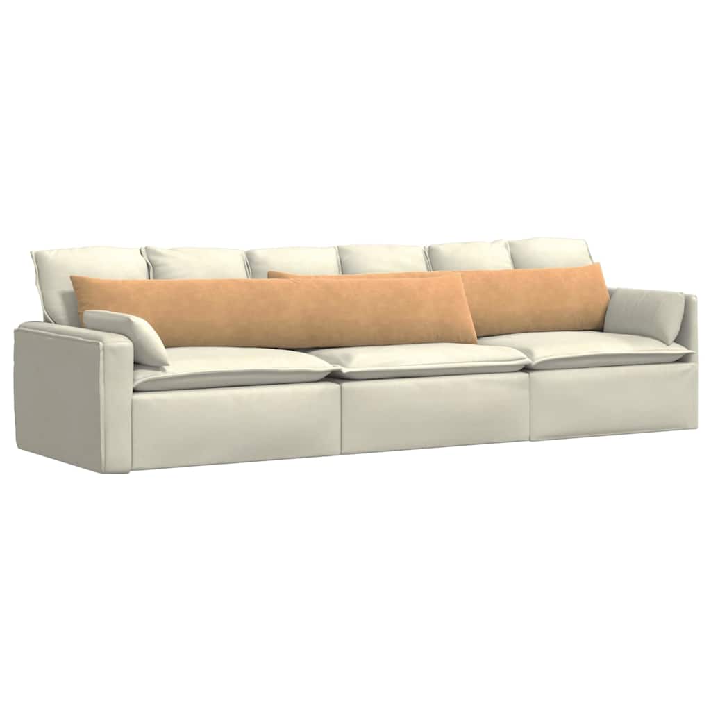 Sofakissen 2 Stück Braun 200 x 40 cm Cordstoff