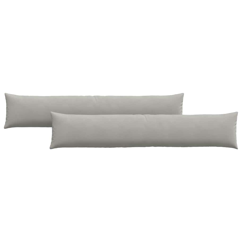 Sofakissen 2 Stück Hellgrau 200 x 40 cm Stoff
