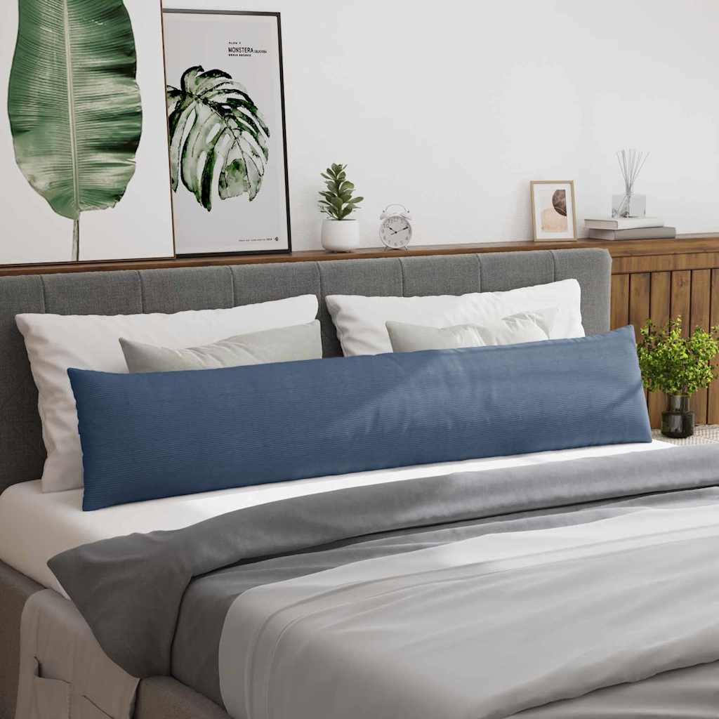 Sofakissen 2 Stück Blau 200 x 40 cm Cordstoff