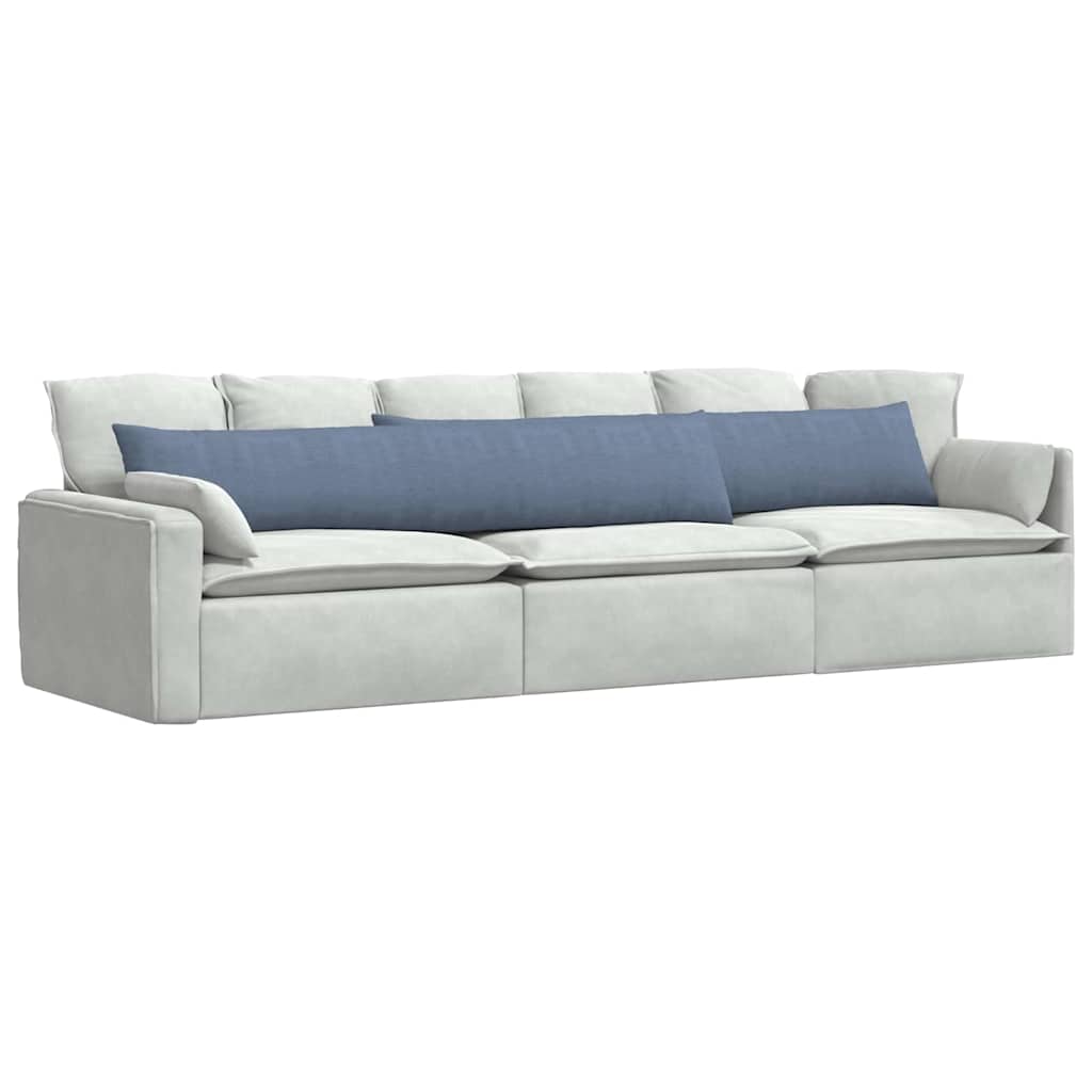 Sofakissen 2 Stück Blau 200 x 40 cm Cordstoff