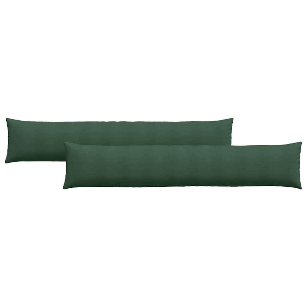 Sofakissen 2 Stück Dunkelgrün 200 x 40 cm Cordstoff