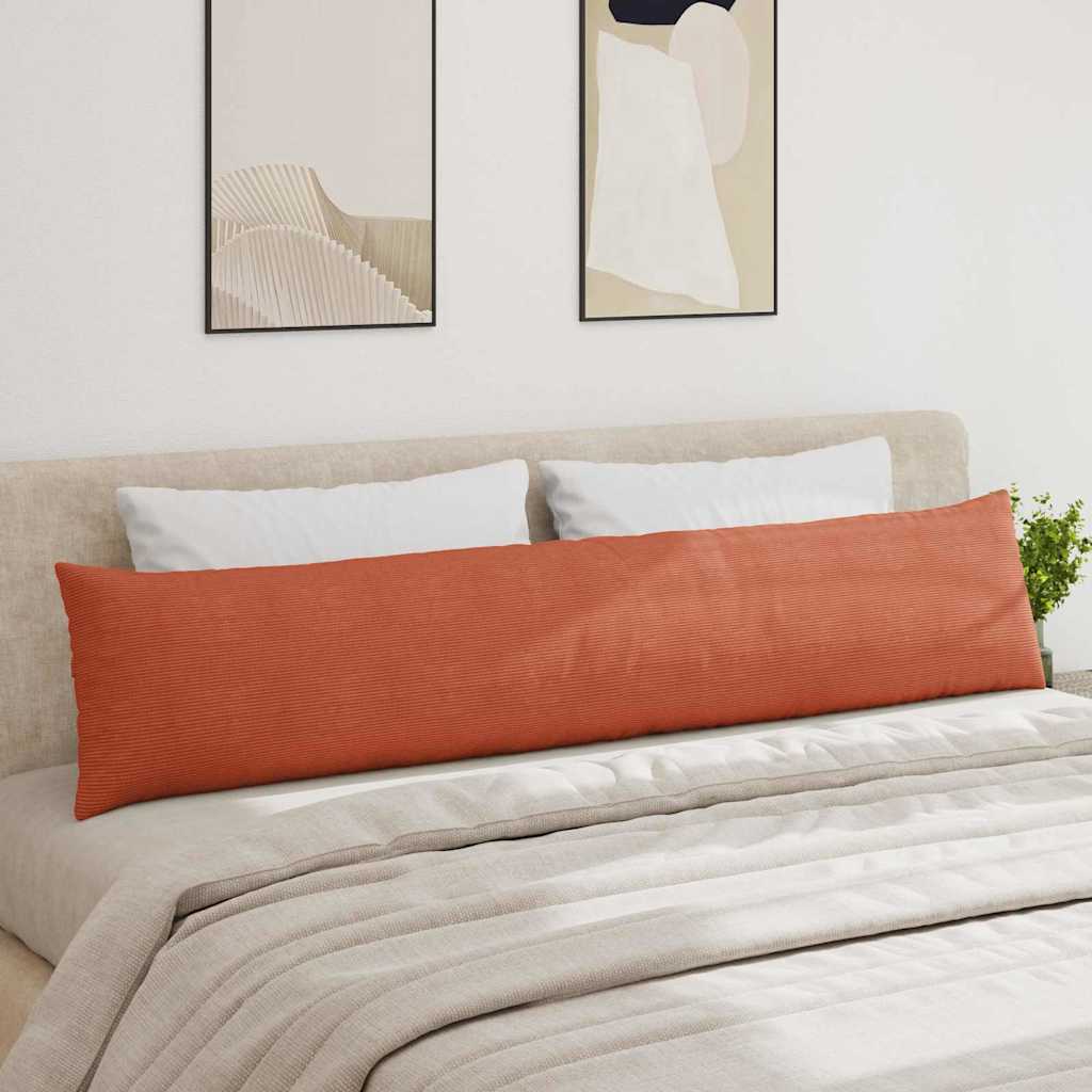Sofakissen 2 Stück Rot-Orange 200 x 40 cm Cordstoff