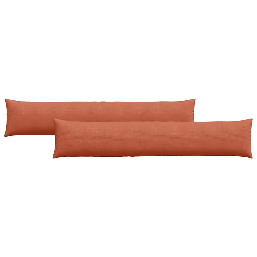 Sofakissen 2 Stück Rot-Orange 200 x 40 cm Cordstoff
