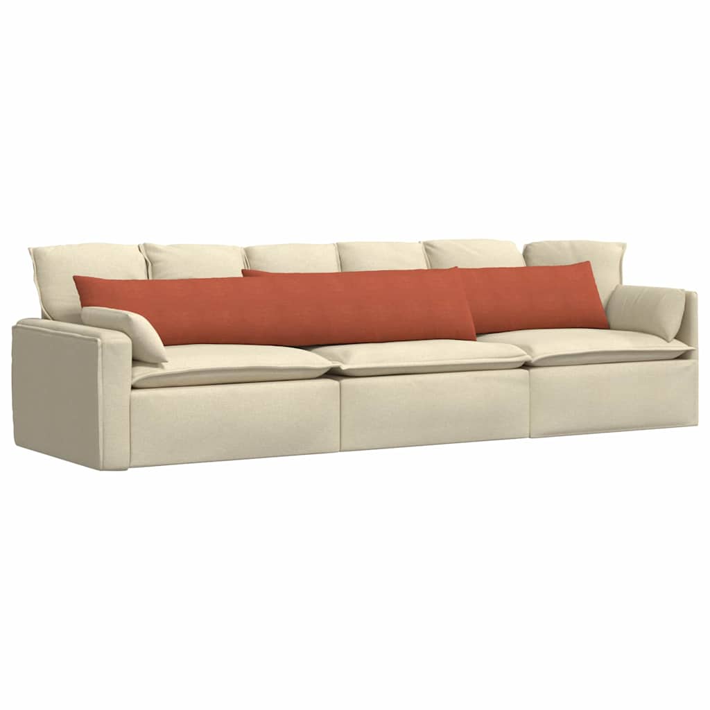 Sofakissen 2 Stück Rot-Orange 200 x 40 cm Cordstoff