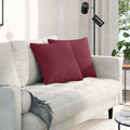 Sofakissen 2 pcs Weinrot 45 x 45 cm Stoff