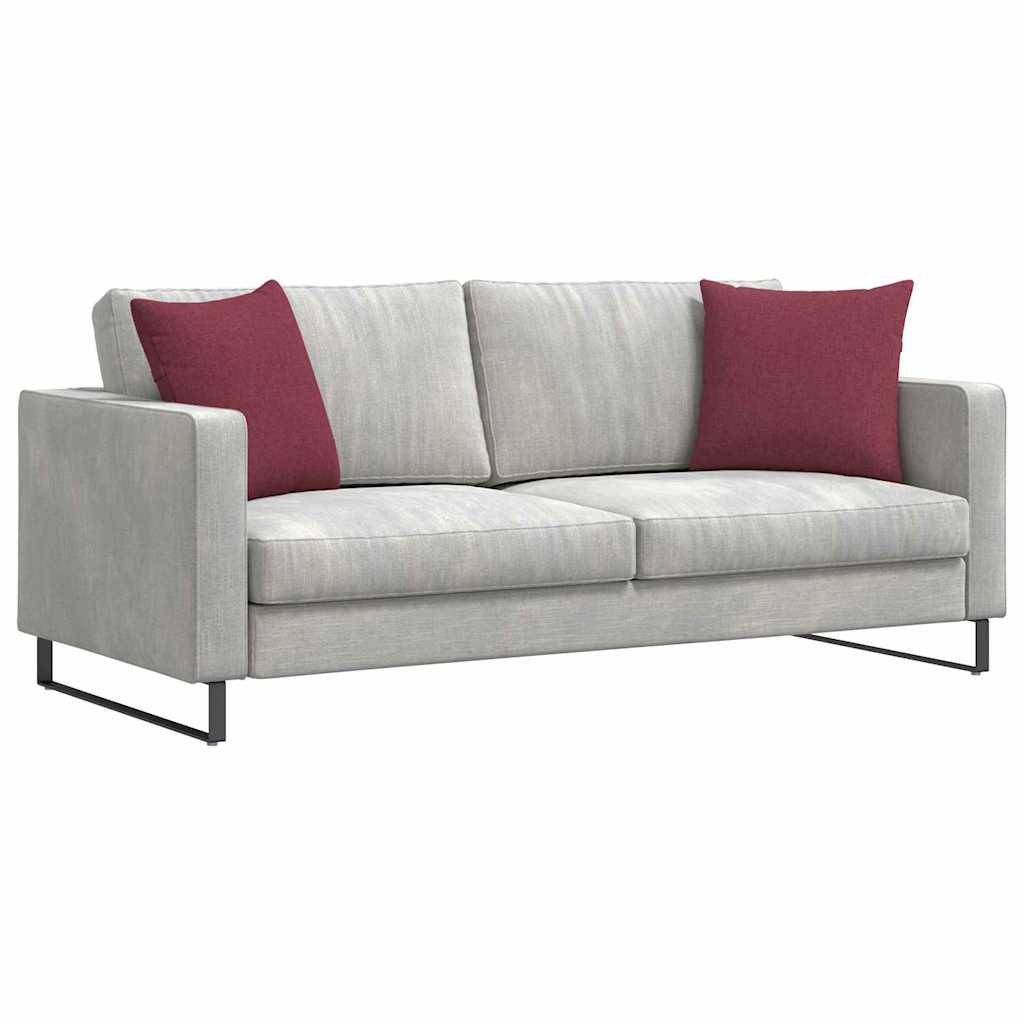 Sofakissen 2 pcs Weinrot 45 x 45 cm Stoff