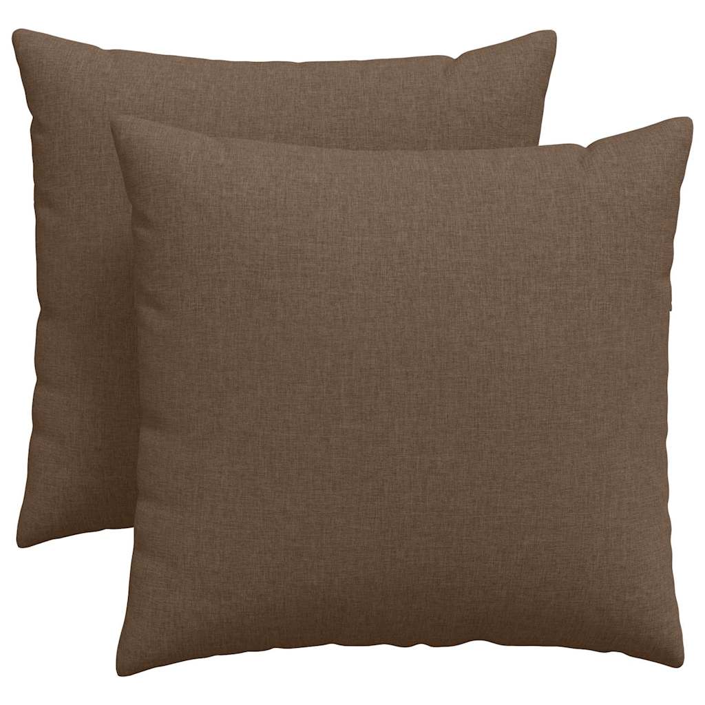 Sofakissen 2 pcs Braun 45 x 45 cm Stoff