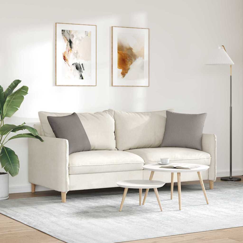 Sofakissen 2 pcs Taupe 45 x 45 cm Stoff