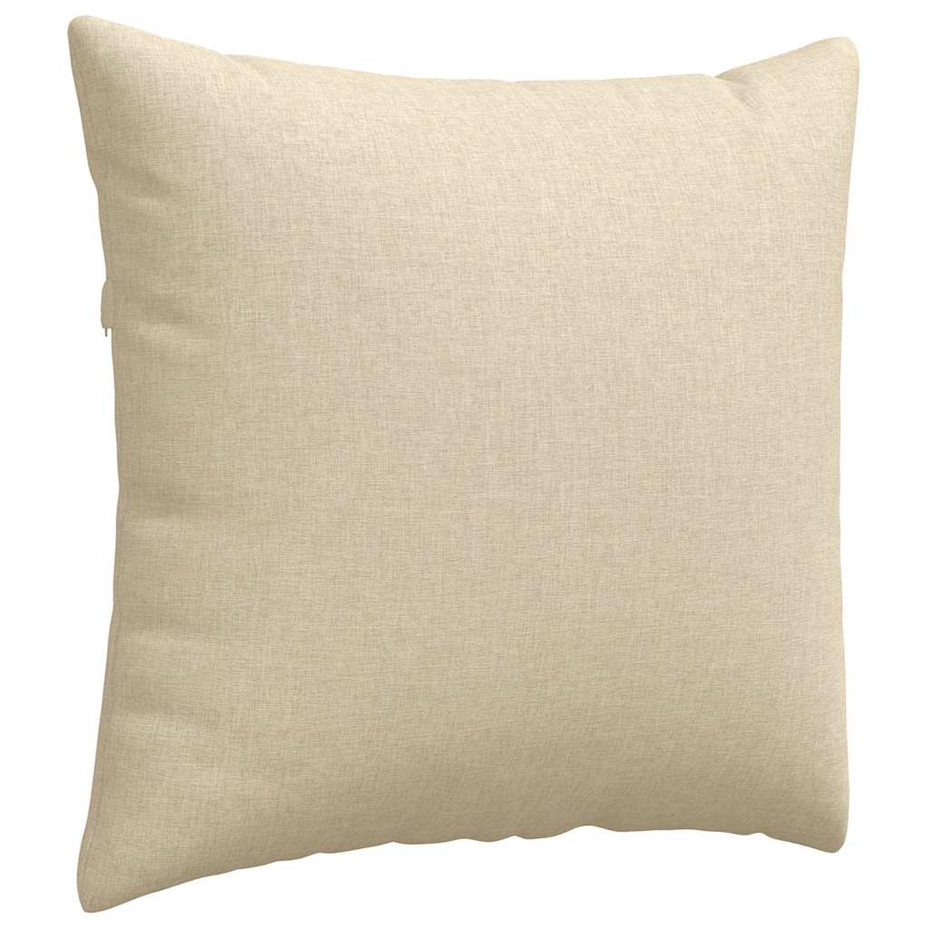 Sofakissen 2 pcs Creme 45 x 45 cm Stoff