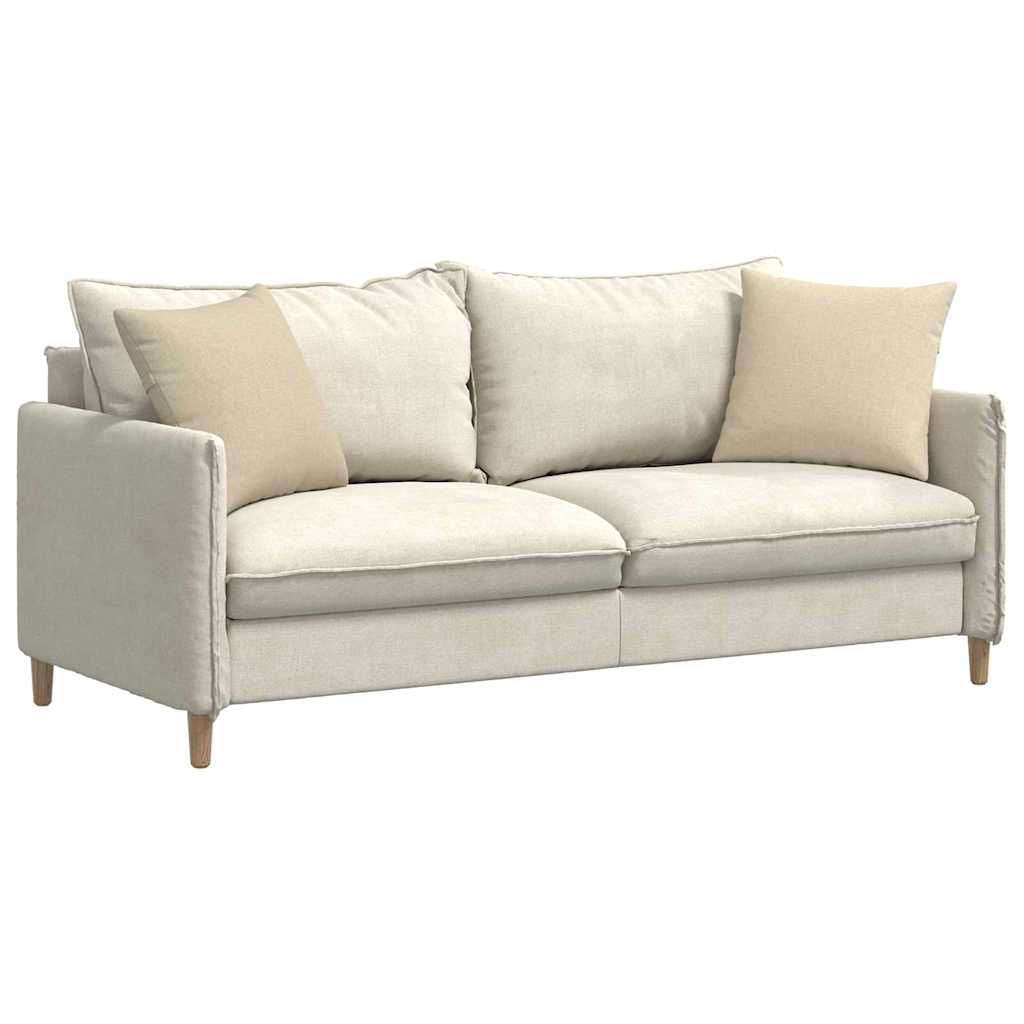 Sofakissen 2 pcs Creme 45 x 45 cm Stoff