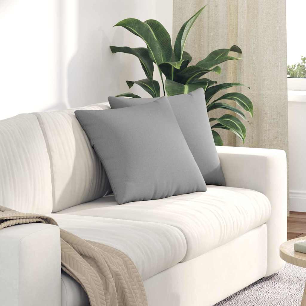 Sofakissen 2 pcs Wolkengrau 45 x 45 cm Stoff