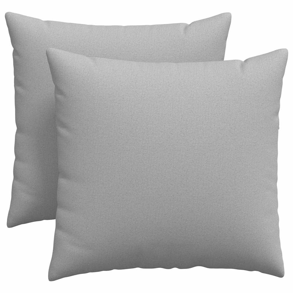 Sofakissen 2 pcs Wolkengrau 45 x 45 cm Stoff