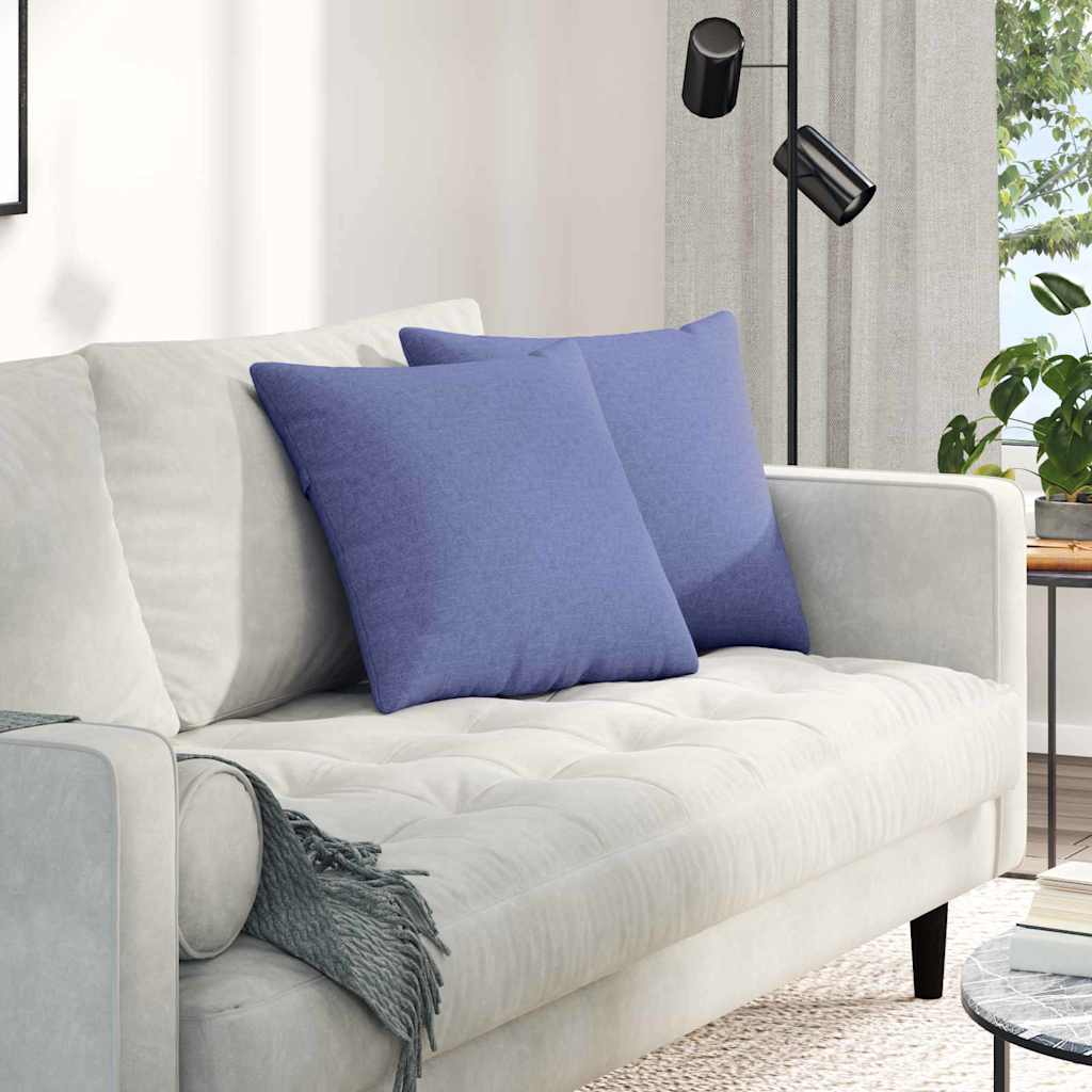 Sofakissen 2 pcs Jeans blau 45 x 45 cm Stoff