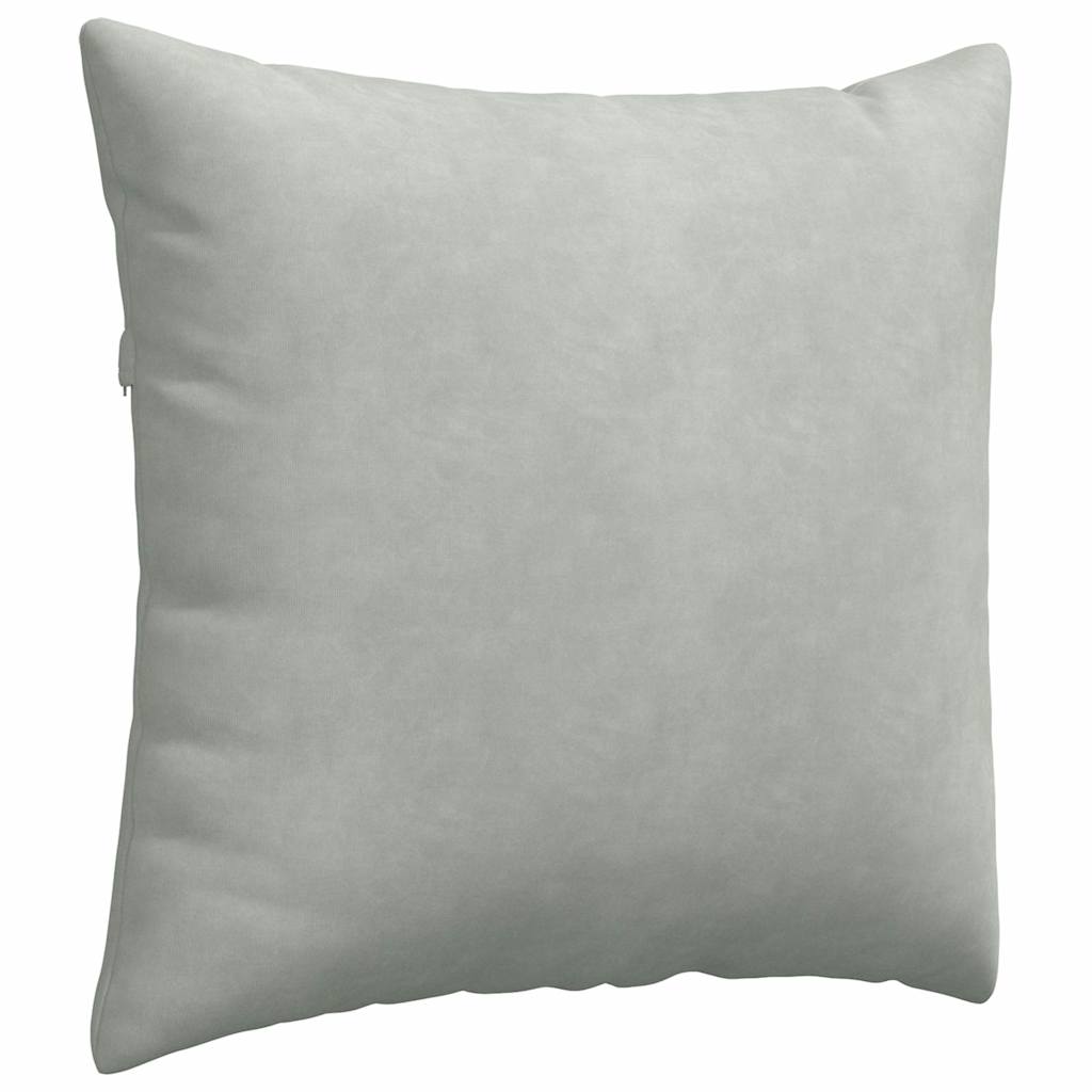 Sofakissen 2 Stück Hellgrau 45 x 45 cm Cordstoff