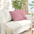 Sofakissen 2 Stück Rosa 45 x 45 cm Cordstoff