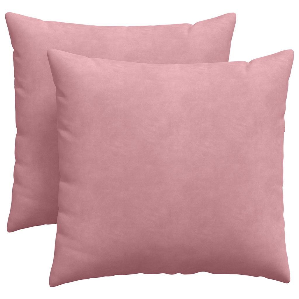 Sofakissen 2 Stück Rosa 45 x 45 cm Cordstoff
