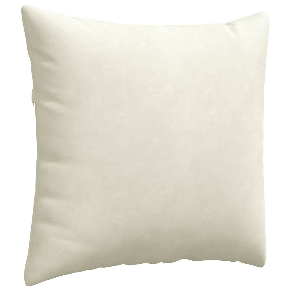 Sofakissen 2 Stück Creme 45 x 45 cm Cordstoff