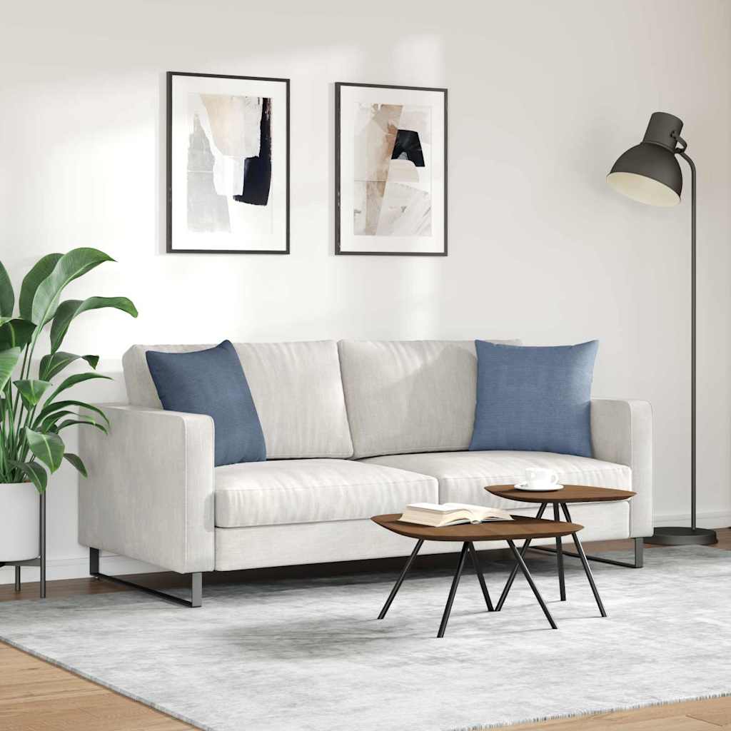 Sofakissen 2 Stück Blau 45 x 45 cm Cordstoff