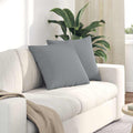 Sofakissen 2 pcs Hellgrau 50 x 50 cm Stoff