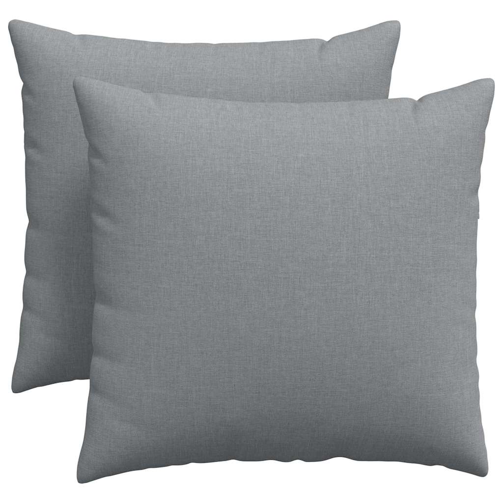 Sofakissen 2 pcs Hellgrau 50 x 50 cm Stoff
