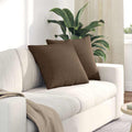 Sofakissen 2 pcs Braun 50 x 50 cm Stoff