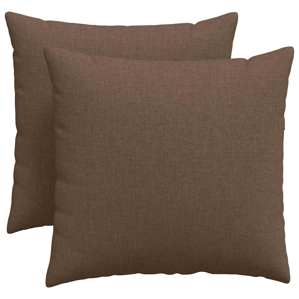 Sofakissen 2 pcs Braun 50 x 50 cm Stoff
