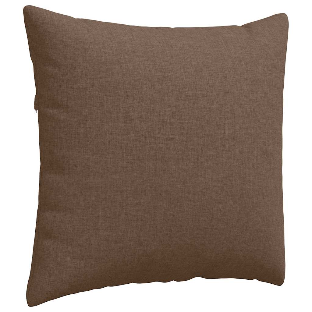Sofakissen 2 pcs Braun 50 x 50 cm Stoff