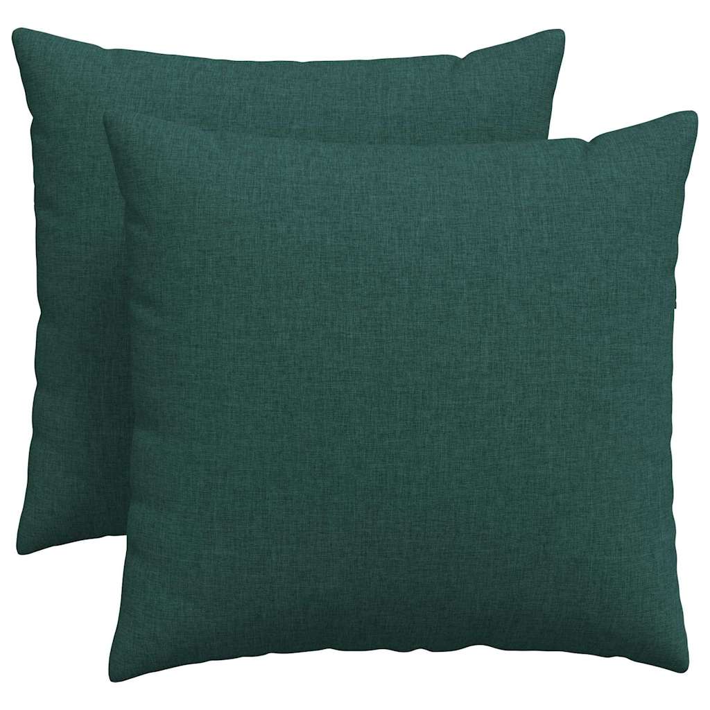 Sofakissen 2 pcs Dunkelgrün 50 x 50 cm Stoff