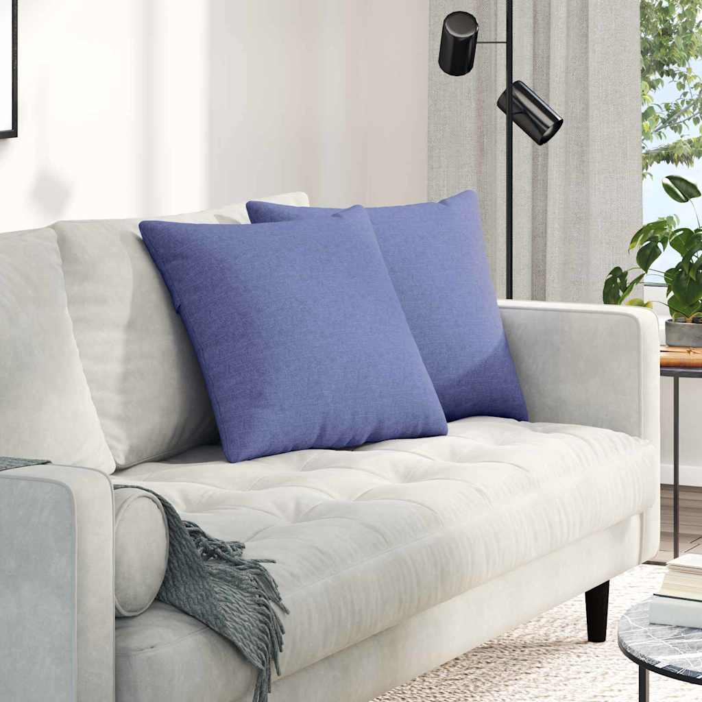 Sofakissen 2 pcs Jeans blau 50 x 50 cm Stoff
