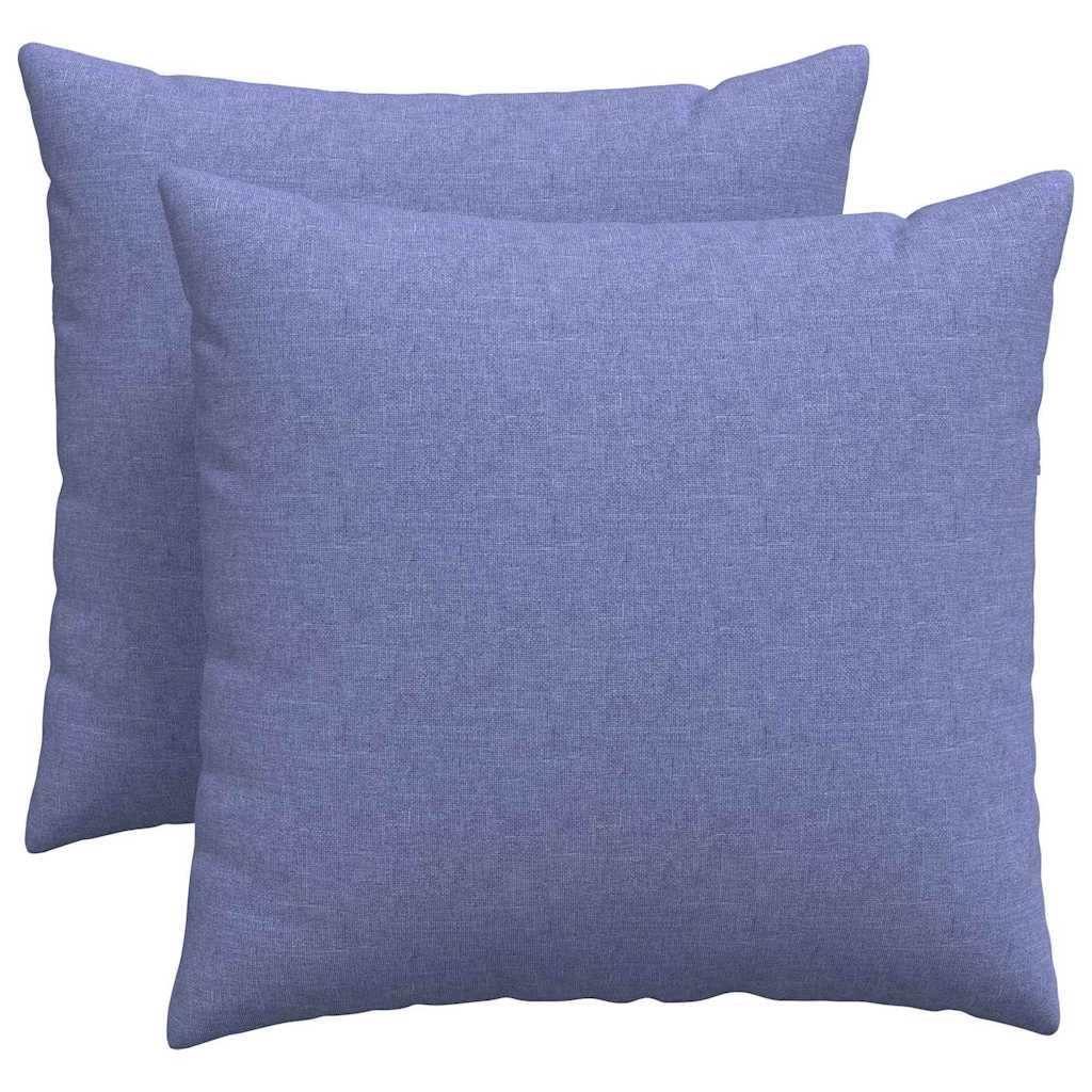 Sofakissen 2 pcs Jeans blau 50 x 50 cm Stoff