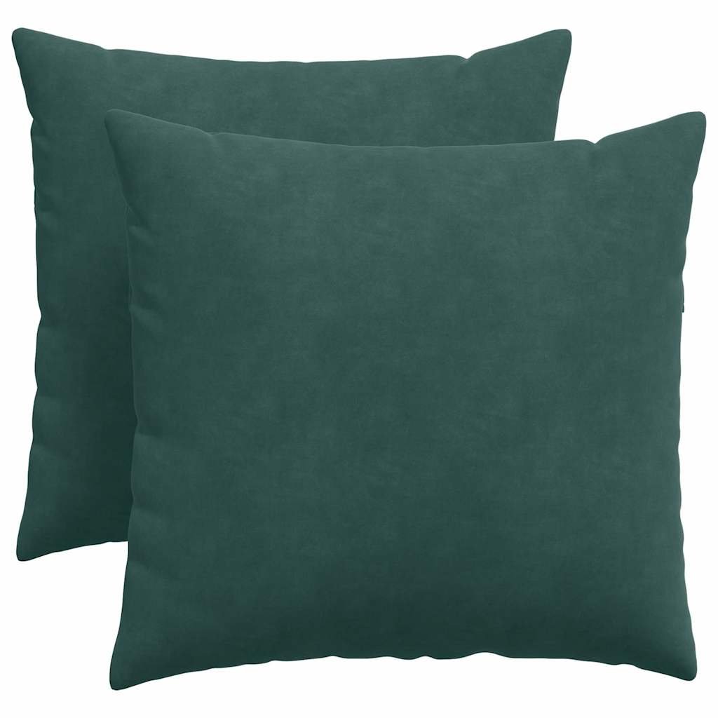 Sofakissen 2 Stück Dunkelgrün 50 x 50 cm Cordstoff