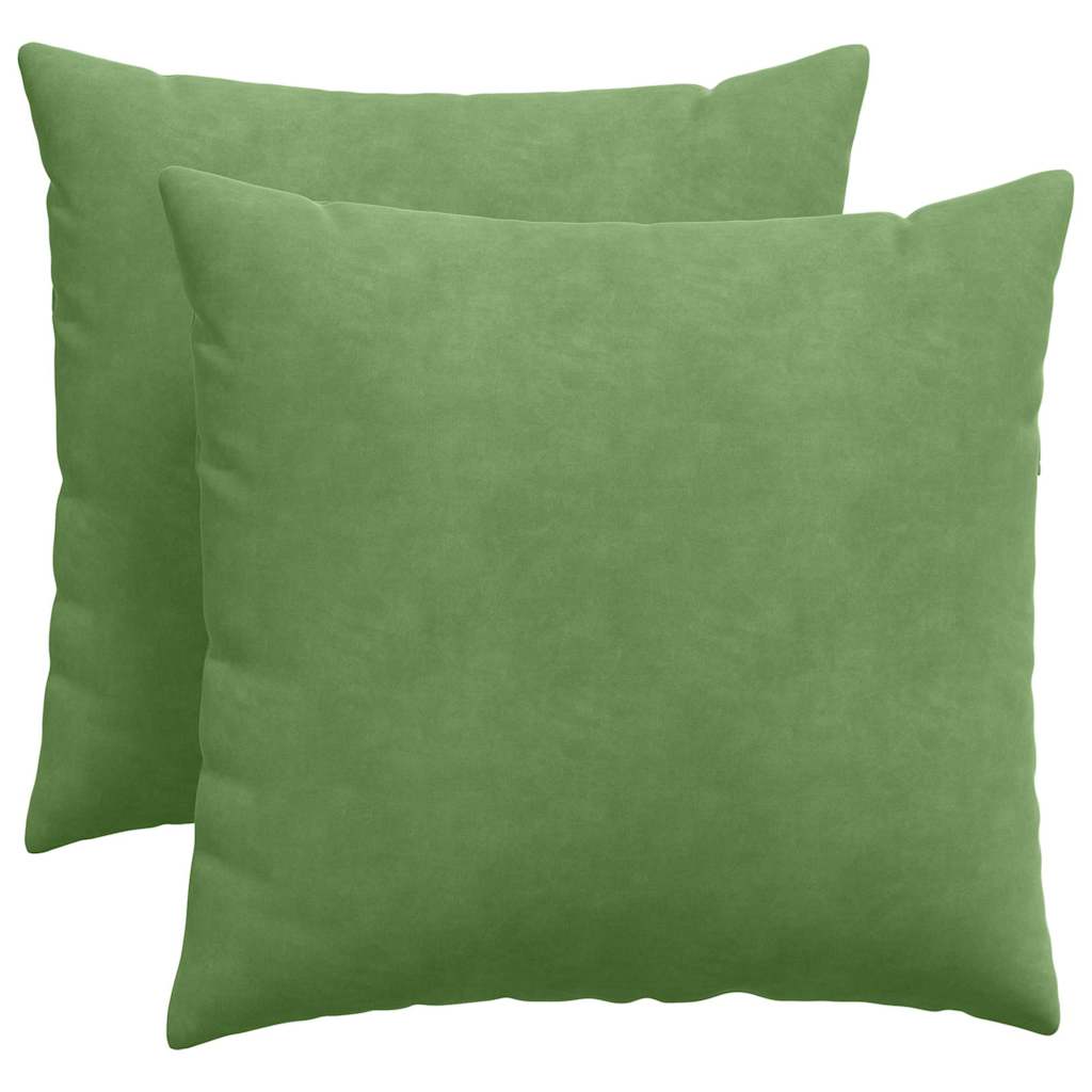 Sofakissen 2 Stück Hellgrün 50 x 50 cm Cordstoff