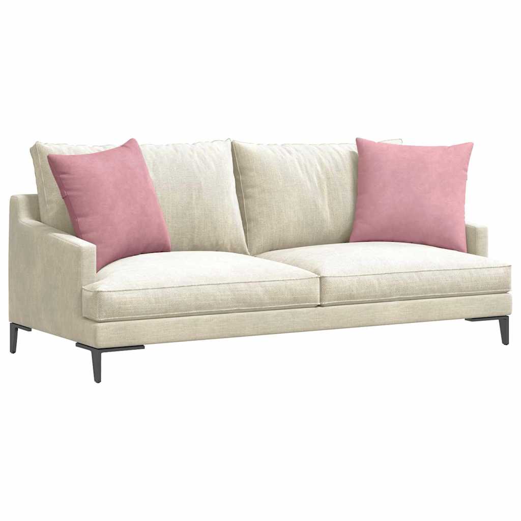 Sofakissen 2 Stück Rosa 50 x 50 cm Cordstoff
