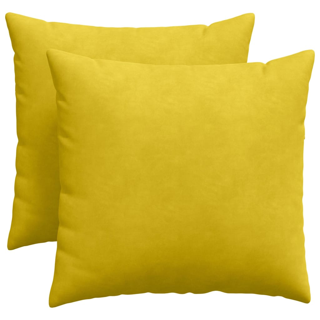 Sofakissen 2 Stück Gelb 50 x 50 cm Cordstoff
